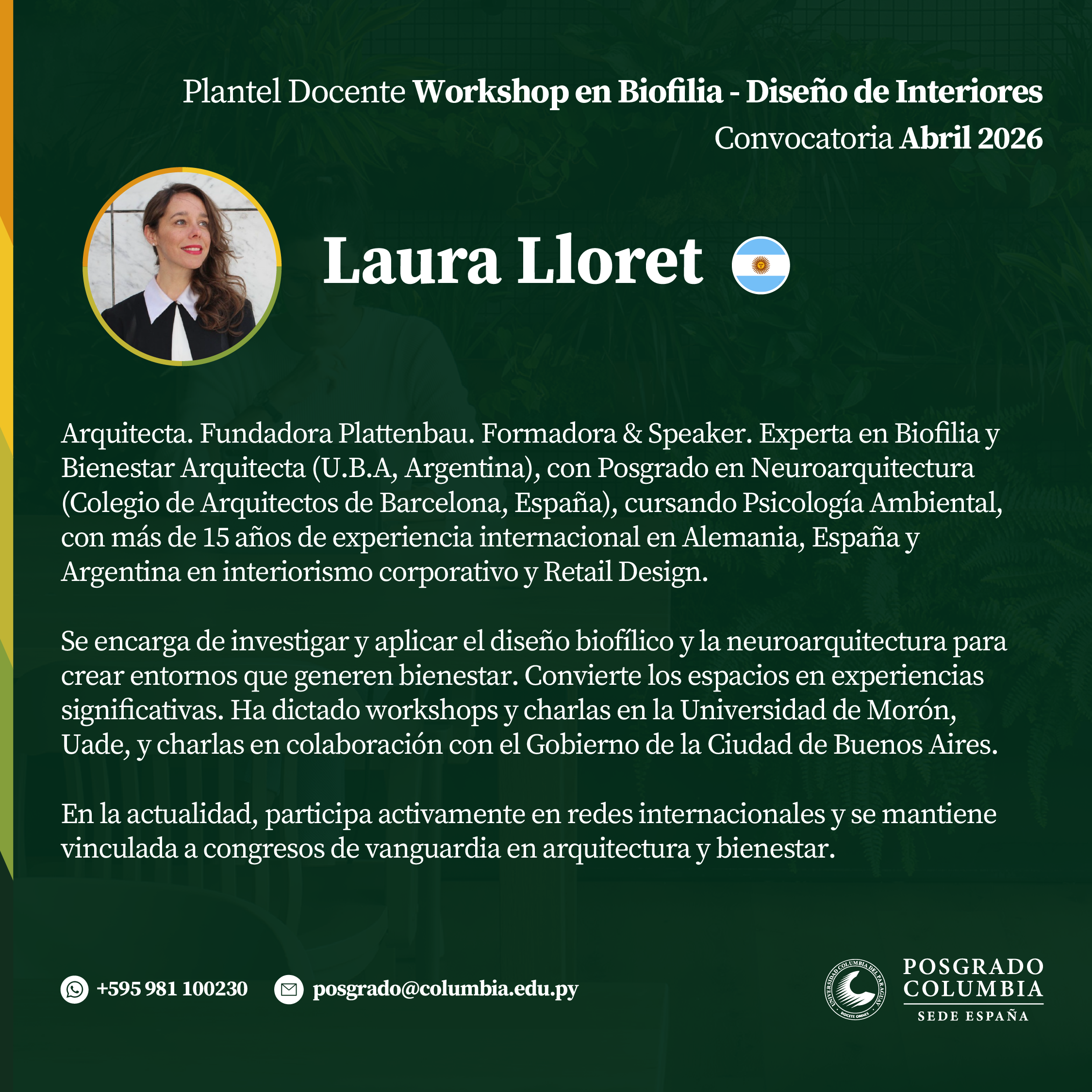 Workshop en Biofilia